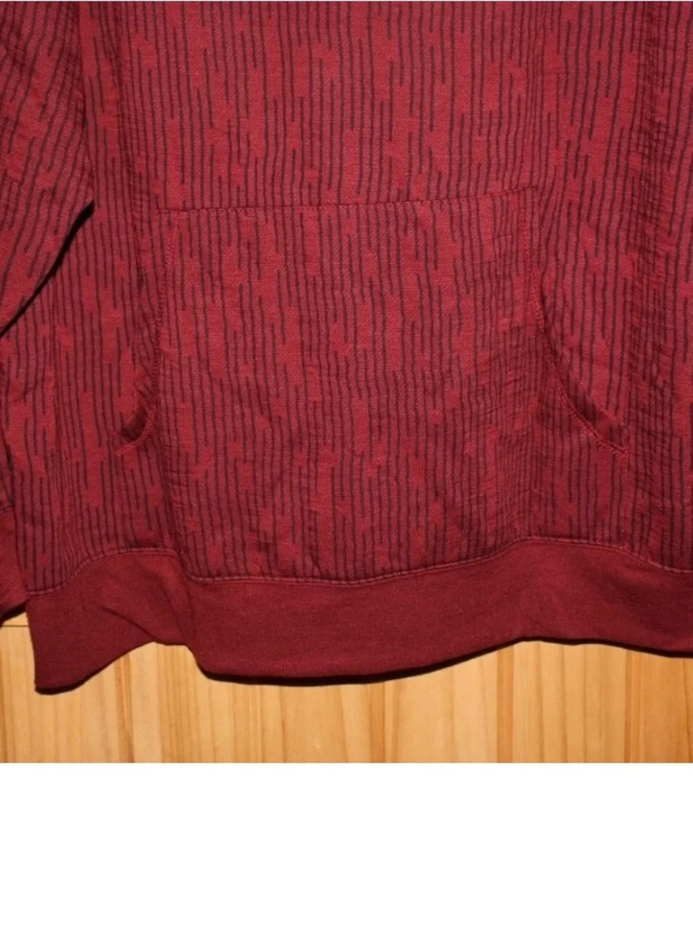 Burgundy Marled Pullover Hoodie - Picture 4 of 6